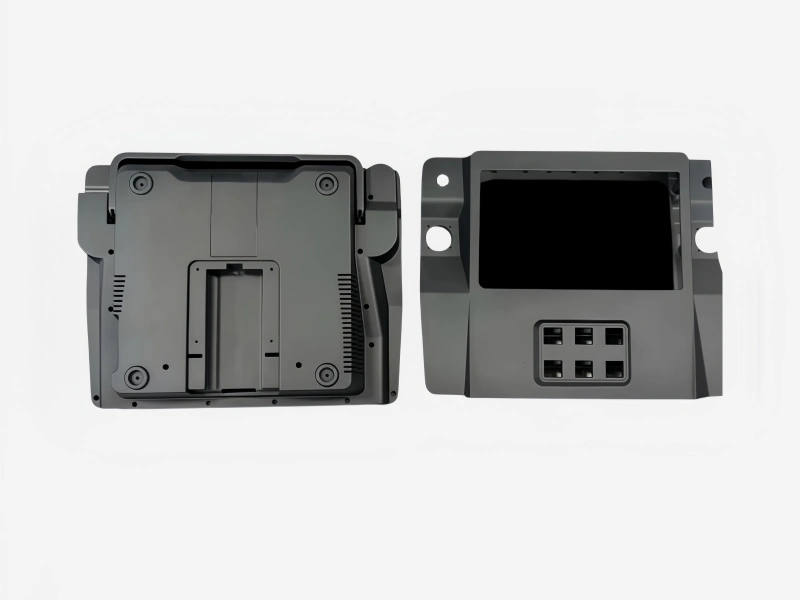 ABS-like vacuum cast electronic enclosure prototype with textured painted surface finish