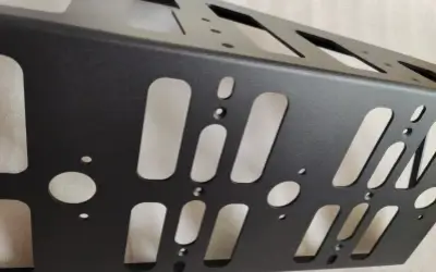 Custom painted sheet metal parts with matte finish